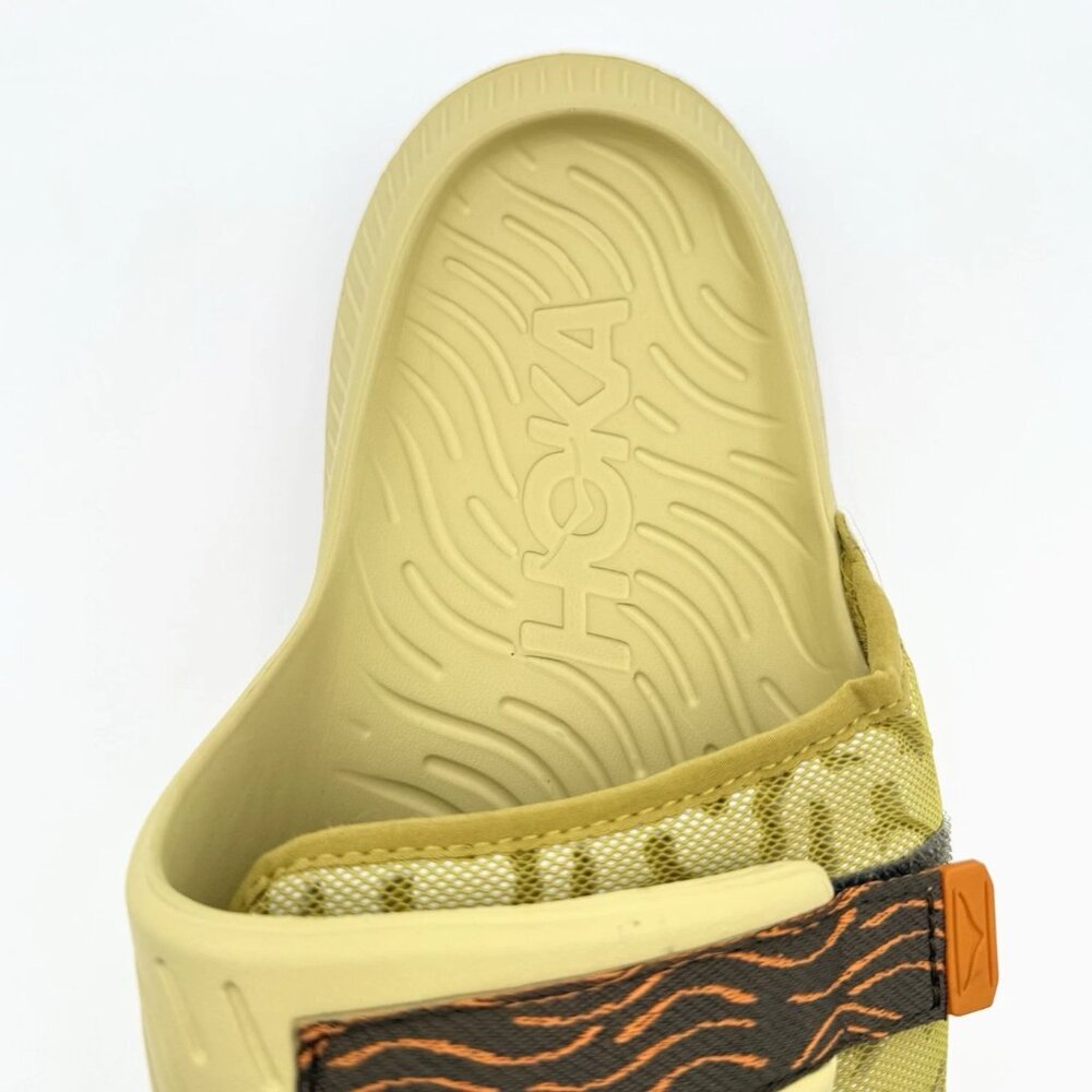 NEW Hoka One One Ora Luxe Recovery Slide Sandals Men's 14 Celery Root / Mercury - Picture 11 of 11